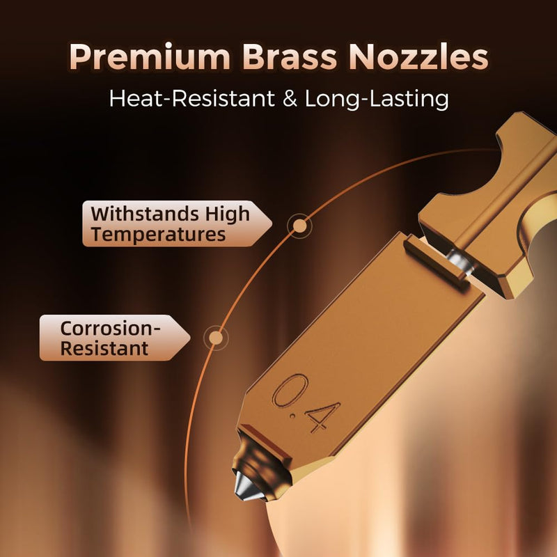 FLASHFORGE AD5X 3D Printer 0.4mm Nozzle Assembly, 30S Quick-Detachable Nozzle,Max 300℃ High Temperature & High Flow 32mm³/s Nozzle for AD5X 3D Printers 0.4mm for AD5X