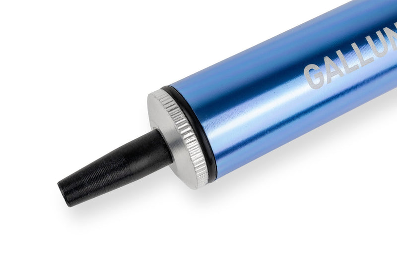 GALLUNoptimal professional desoldering pump all-metal housing in blue with ESD Teflon tip and high suction power all-metal design