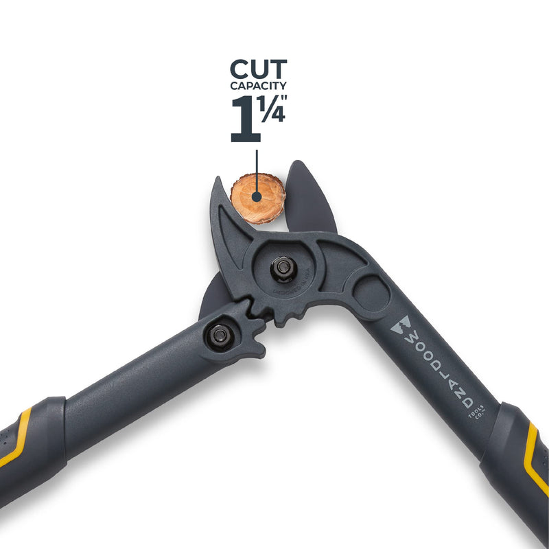 Woodland Tools Duralight Compact Lopper, 16 Inch Anvil Branch Cutter with Gear Assist and Glass-Filled Nylon Handles, Lightweight Tree Pruner for Dry Branches, Tight Spaces, and Everyday Yard Work