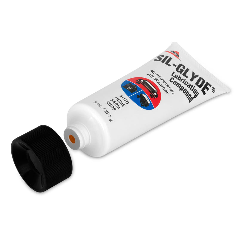 AGS SIL-Glyde Multi-Purpose All-Weather Lubricating Compound for All Surfaces - 8 oz Tube, Versitle Multi-Purpose Lubrication, All Weather, Auto, Home, Farm and Shop
