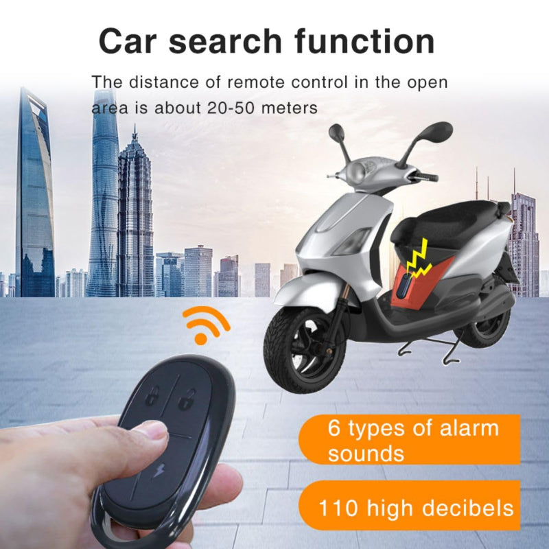 110dB Loud Anti Theft Vibration Sensor Alarm Systems for Electric Bike Motorcycle Golf Car Trailer Mailbox Garage Door Waterproof Home Security Bike Accessories Bike Alarm with Remote