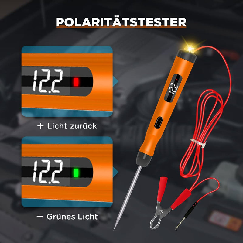 Voltage Tester Car Test Lamp Voltage Tester DC 6V 12V 24V Current Tester Digital LED Car Circuit Tester Car Circuit Test Pen