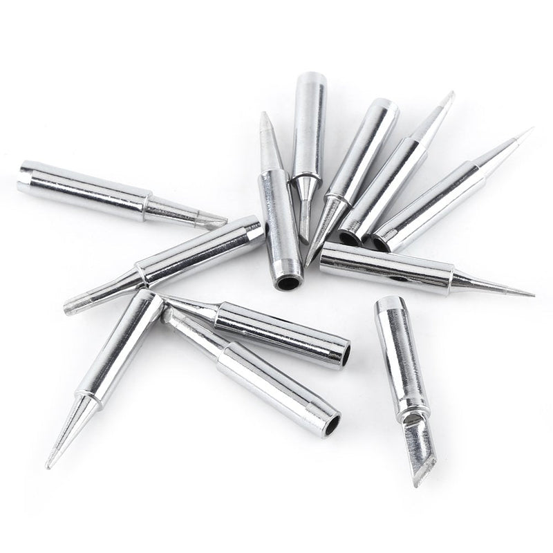 12pcs 900M T Copper Base, Toolcraft ST-50D, Soldering Iron Tips, Electroplated Iron and, Interchangeable Soldering Iron Tips Set, Low Temperature Soldering Station Tool
