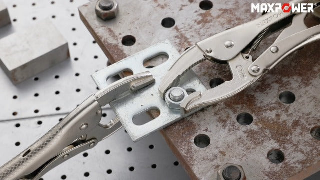 MAXPOWER Locking Pliers, 10-inch Curved Jaw Locking Plier Set, Adjustable Opening Maximum Capacity 2.5"/65mm, Large Jaw Locking Pliers, 2 Pack 10" large jaw