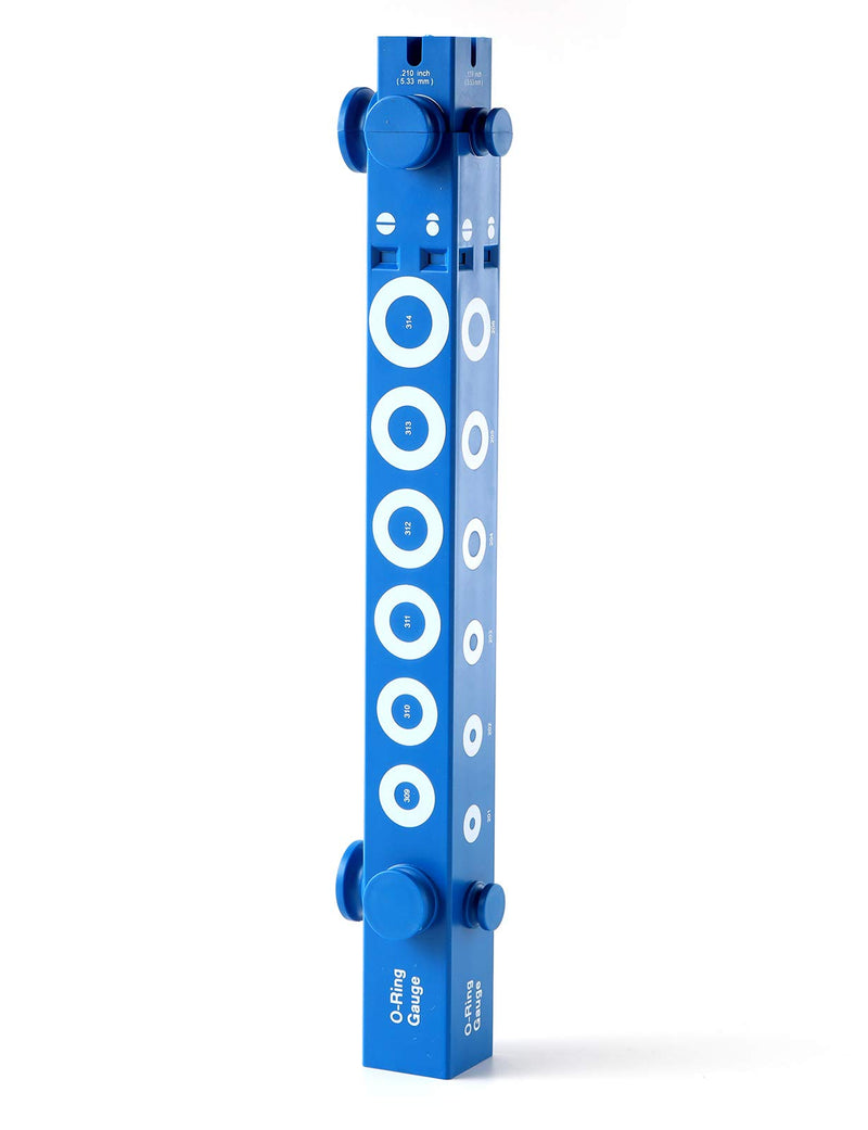 O-Ring Gauge Make Work Smart, Telescoping O Ring Sizing Plastic Gauge, Slide Style National Type, for Measuring O Rings Inner Diameter, OD, Thickness Gauge Blue