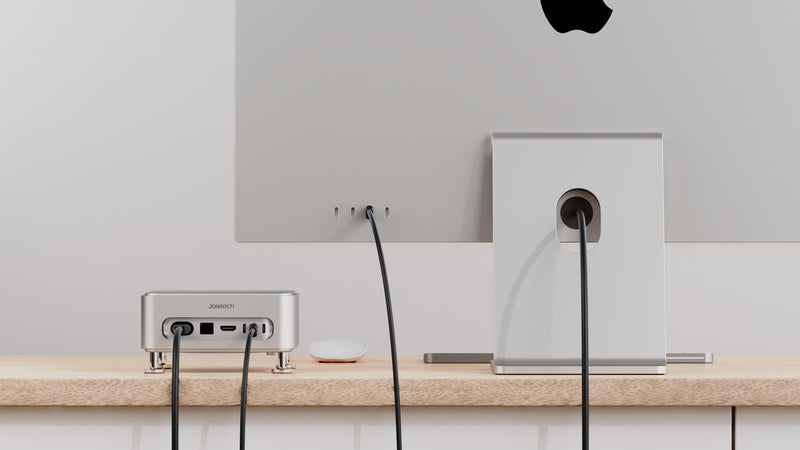 Mac mini M4 Box Holder with Power Switch, a Tailored Aluminum Stand case with Open Space airflows, Horizontal Space-Saving Design, Patent Pending - (Silver) Silver