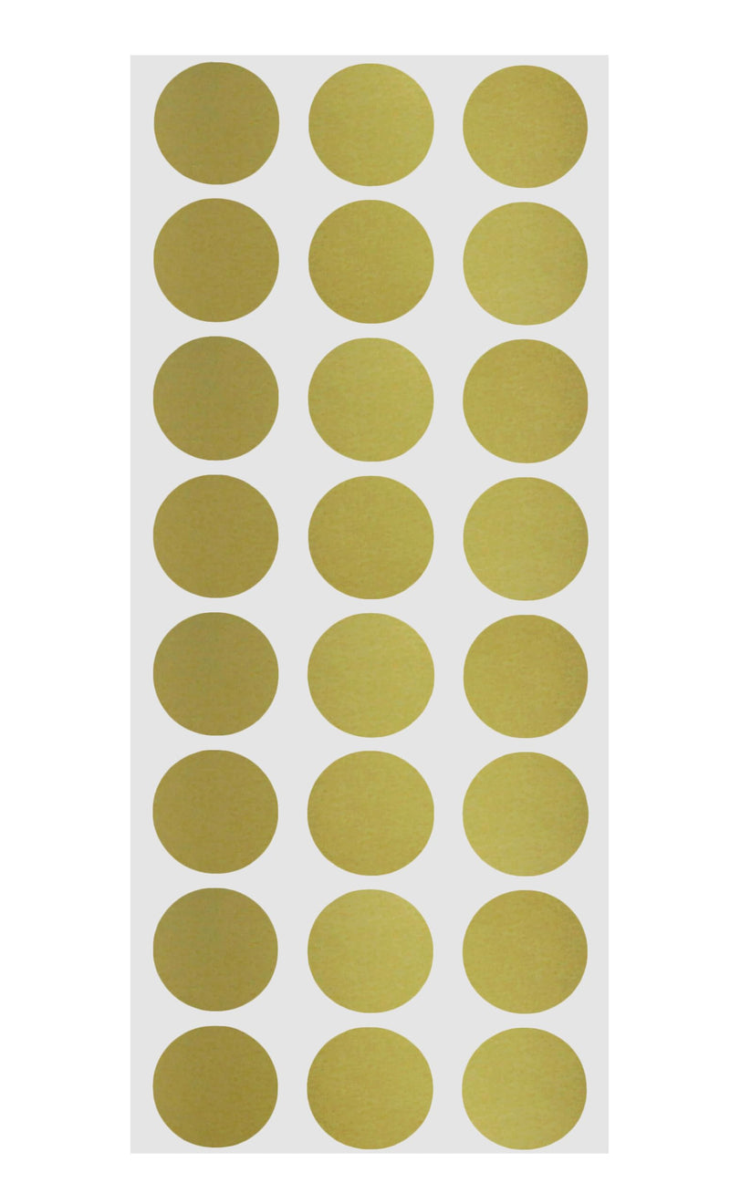 ChromaLabel 0.50 Inch Round Label Removable Color Code Dot Stickers, 1200 Pack, Gold