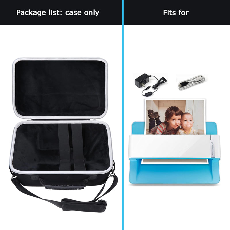 Hard Document Scanner Carrying Case for Plustek Photo Scanner - ephoto Z300, Scan 4x6 Photo in 2sec, Auto Crop and Deskew CCD Sensor, Protective Carrying Storage Bag(ONLY CASE) (Black + Gray) Black & Gray
