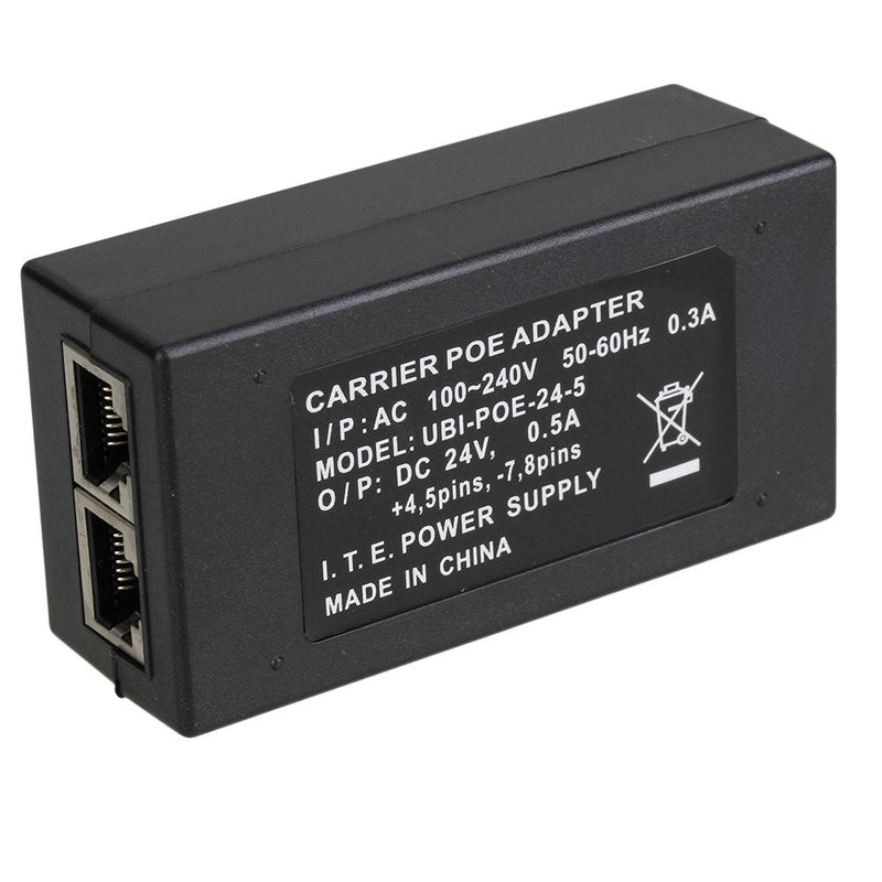 BQLZR UBI-POE-24-5 DC 24V 0.5A PoE Power Over Ethernet Adapter Injector Power Supply Fits for IP Camera Wireless Network Access Point
