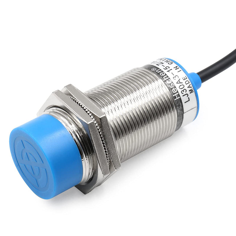 Heschen inductive proximity switches with sensor LJ30A3-15-Z/BY, detector 15mm, 10-30VDC, 200mA, PNP NO (normally open), 3 wire