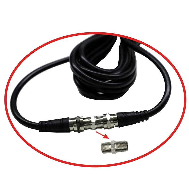 Chaowei TV Antenna Extension Coaxial Cable(15ft) with Coaxial Coupler,F Type Connector-Ideal for Digital TV Aerial, Satellite Cable Extension-15 Feet