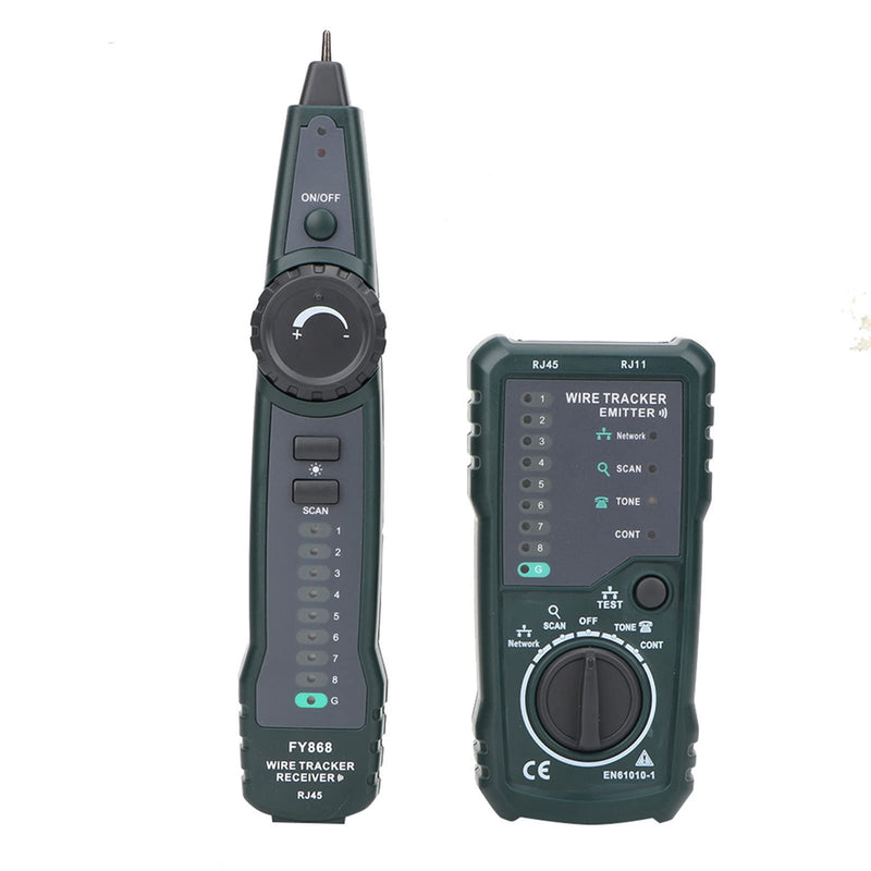 Nikou Cable Tracker - Multifunctional Telephone Network Cable Tester FY868 RJ45 RJ11 BNC LAN Wire Tracker Kit