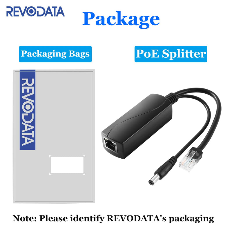 Active PoE Splitter 12V 2A Output, IEEE 802.3af/at Standard 10/100Mbps Power Over Ethernet Splitter for Security IP Camera DC Jack (PS5712AT Black)