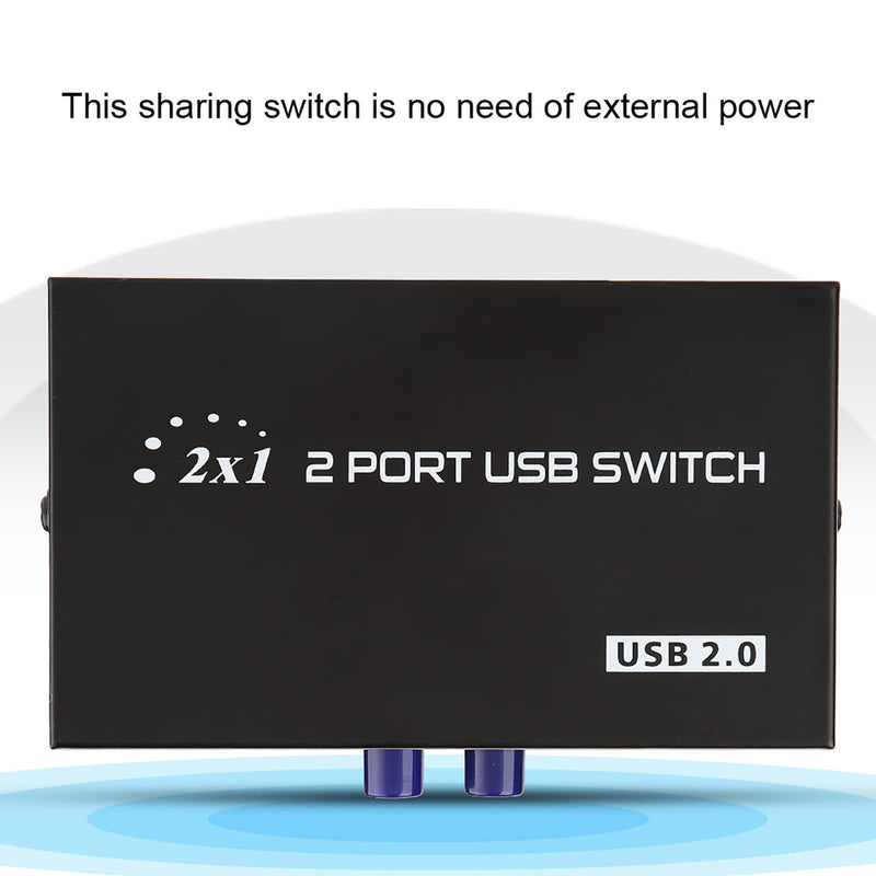 ASHATA USB 2.0 Peripheral Sharing Switch,2/4 Port USB 2.0 Manual Sharing Switch Switcher Box for PC Printer Scanner,USB Sharing Switch for 98/Me/2000/XP, for / 10 Systems(2