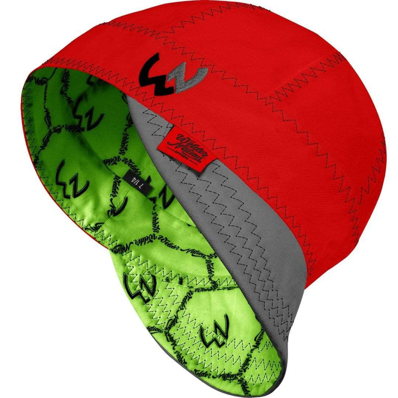 Welder Nation 8 Panel Welding Beanie Cap, 100% Cotton Duck Canvas, Heavy-Duty, Protective & Comfortable The Magnum (Orange, Green)
