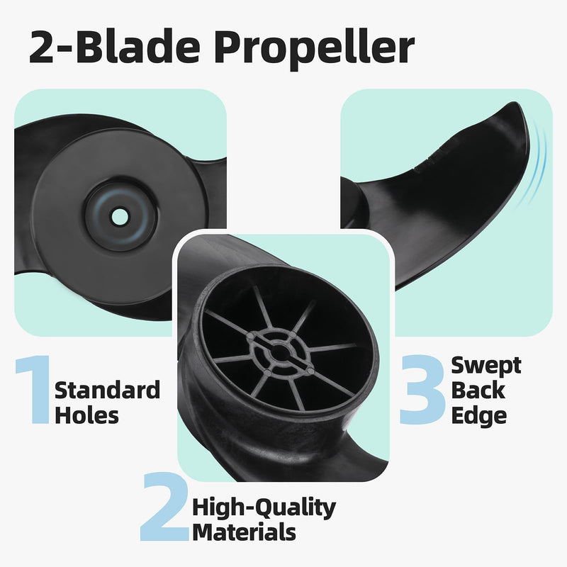 MKP-32 Trolling Motor Prop Fit for Minn Kota, MKP-32 Weedless Wedge 2 Prop Fits 3-5/8" Motor Diameter, #2091160#1865017 Trolling Motor Prop, Trolling Motor Replacement Parts