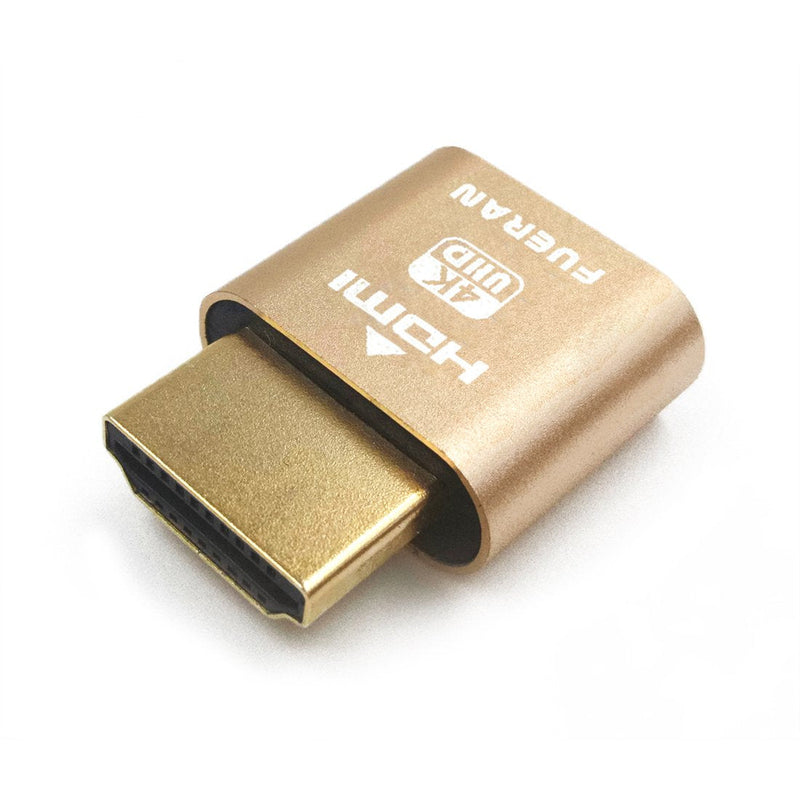 4K HDMI Dummy Plug，High Resolution Virtual Monitor Display Emulator, Headless Display Adapter Supports up to 3840x2160@60Hz-1080@120Hz Graphics Acceleration for Ethereum ETH ZEC BTC Mining(1 Pack) 1 Pack