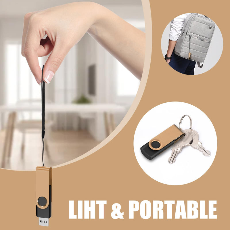 EASTBULL 2GB USB Flash Drive Bulk Thumb Drives 50 Pack with Lanyards USB 2.0 Jump Drive 2 GB Memory Sticks Zip Drive Pen Drive for Storage and Backup Gold 50PCS 2GB 50PCS-Gold