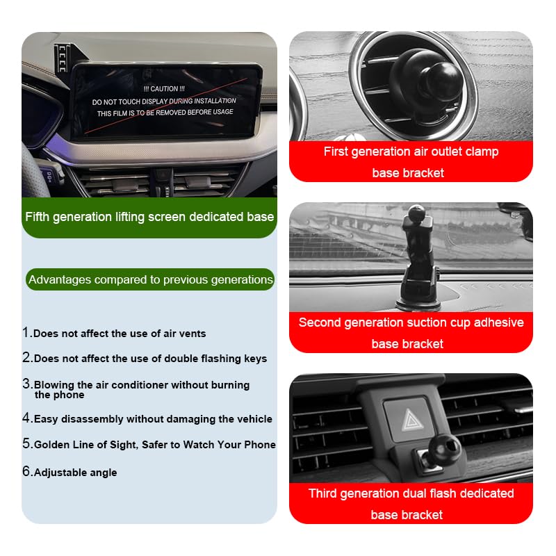 Car Phone Holder for Chevrolet Equinox/Malibu Auto Accessories [Only for Chevy 2018-2024 Equinox & 2016-2025 Malibu] [Auto Lock Hands Free Cell Phone Mount Car fits for iPhone & All Smartphones]