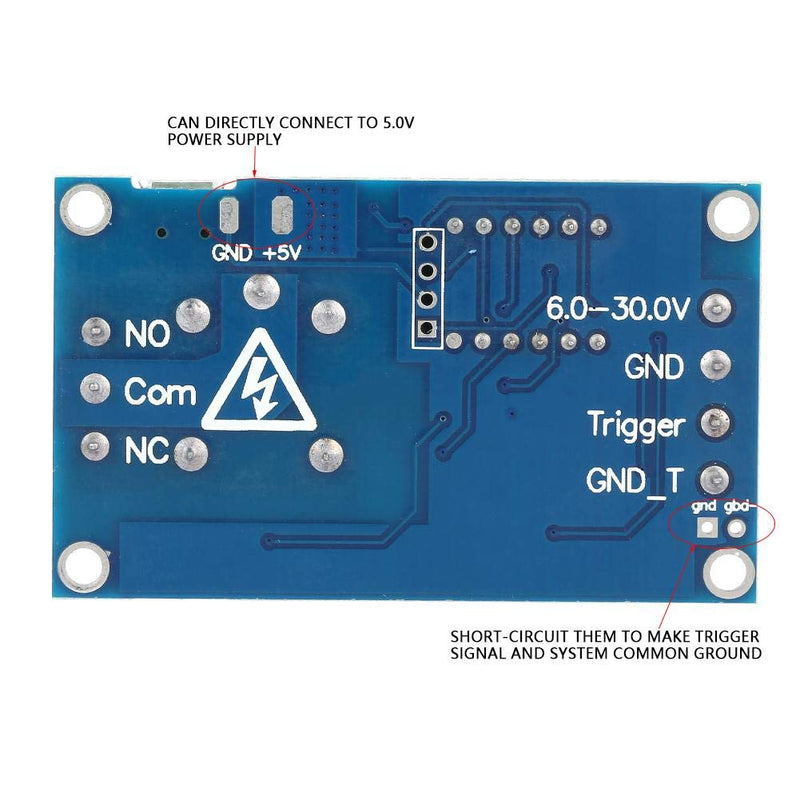 DC 5-30V LED Display Delay On/Off Relay Module Trigger Cycle Delay Timer Switch Supports Micro USB 5.0V Power Supply