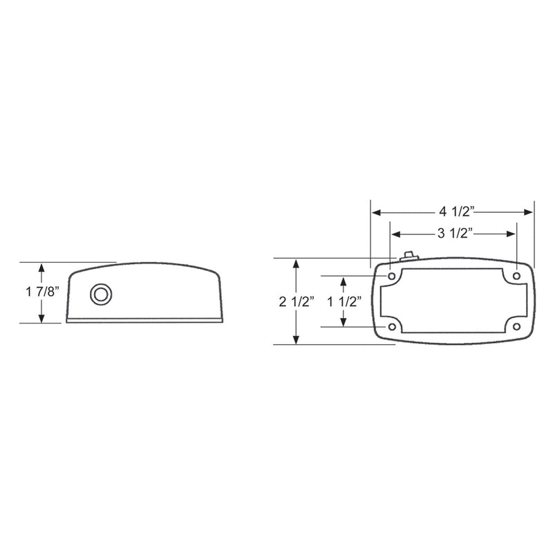 Blazer International B450C Rectangular Dome / Utility Light with On/Off Switch