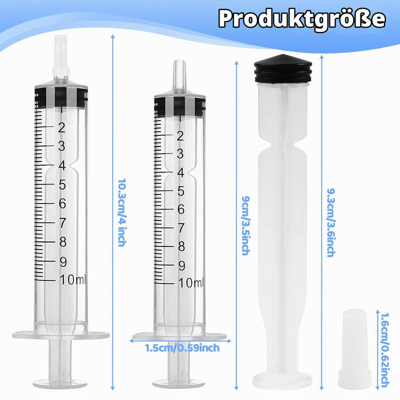 Syringes 10 ml Pack of 30 Disposable Syringes 10 ml with Cap Individually Packed | 10ml syringe dosing syringe applicability for animal feeding epoxy resin food safe plants laboratory oil adhesive