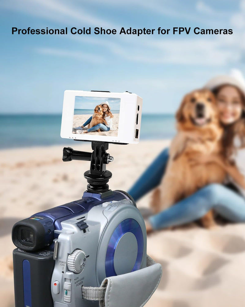 Camera Hot Shoe Bracket Compatible with ImmersionRC Powerplay, Hot Shoe Mount with Professional Digital Equipment Fits for GoPro and Any Hot Shoe Camera