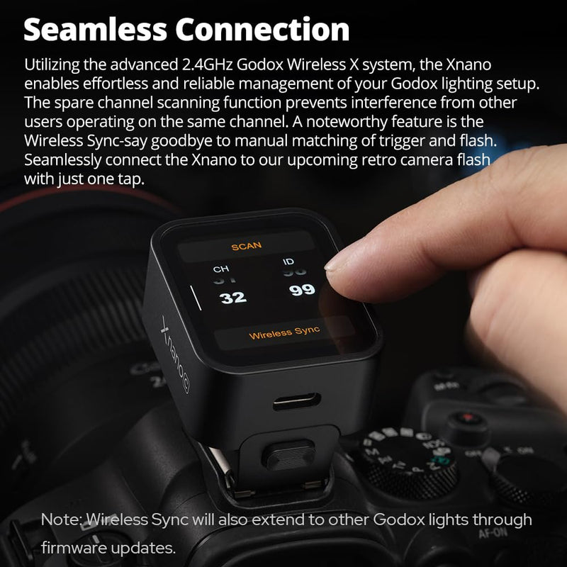 Godox X3N X3 N X3-N Trigger, Godox Flash Trigger, Touch Screen TTL Wireless Flash Trigger, with TCM Conversion, Built-in 3.7V 850mAh Li-Ion Battery, Approx 7 Days Standby for Nikon Cameras (X3-N)