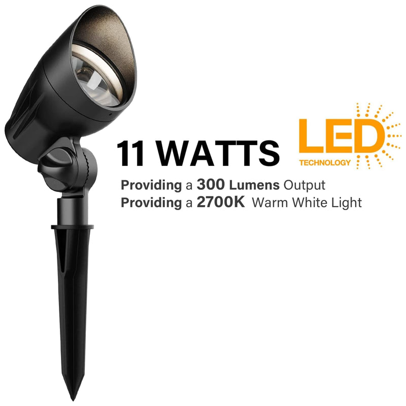 Malibu 11 Watt Floodlight Landscape Lighting Outdoor Spotlight Waterproof Lighting for Driveway, Yard, Lawn, Flood, Garden, Outdoor Lighting 8401-2650-01 1 Pack
