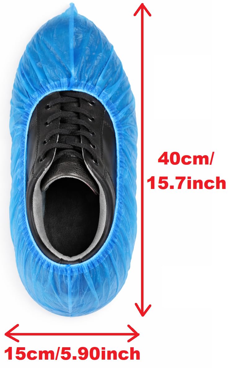 Blue Shoe Covers, Disposable Non-Slip Overshoes, Shoe Covers, Rain Covers, Rain Shoe Protector, Bicycle Overshoes, Waterproof Shoe Cover, Overshoes (30, 40 x 15 cm) 30 40x15cm