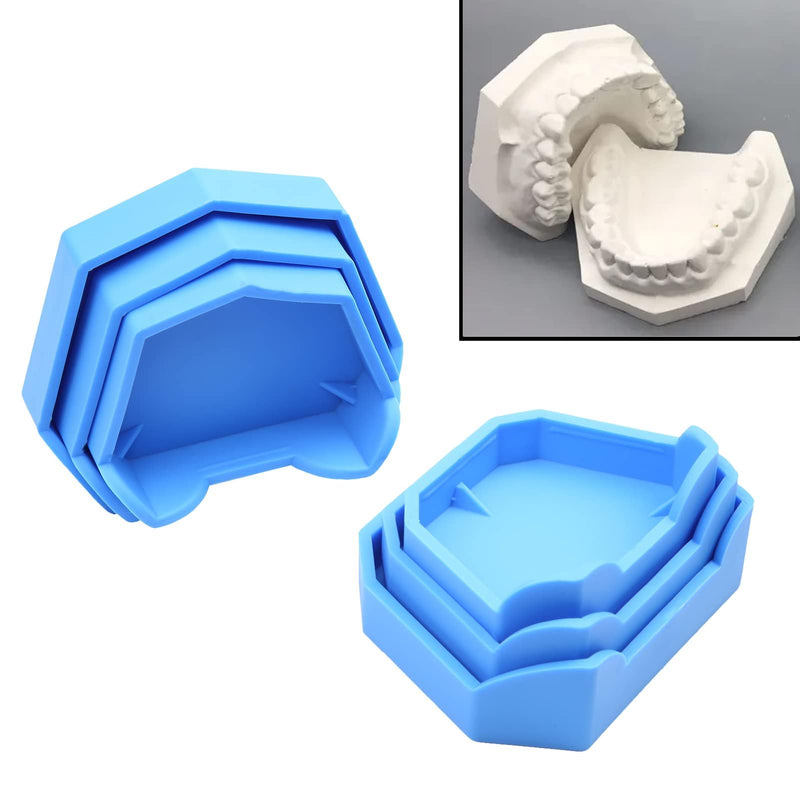 Tooth Imprint Set, 6 Molds for Base Molding Trays Base Mold Set | Silicone Dental Base Molds Set 3 Sizes Durable Ideal for dentists, technicians & training - precise & hygienic