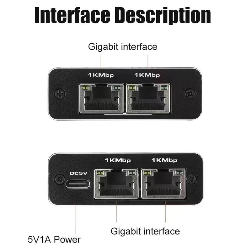 Aimery Ethernet Splitter High Speed Gigabit, 1000Mbps Ethernet Splitter 1 to 3[3 Devices Simultaneous Networking], RJ45 Splitter Adapter with USB Power Cable, Internet Splitter for Cat5e/6/7/8 Cable