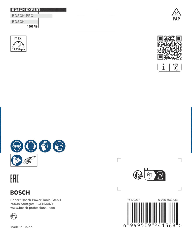 Bosch 1 x Expert Multi Material Carbide Cup Wheel Fine (for Paint on Wood, Diameter 115 mm, Fine, Professional Accessories Small Angle Grinder)