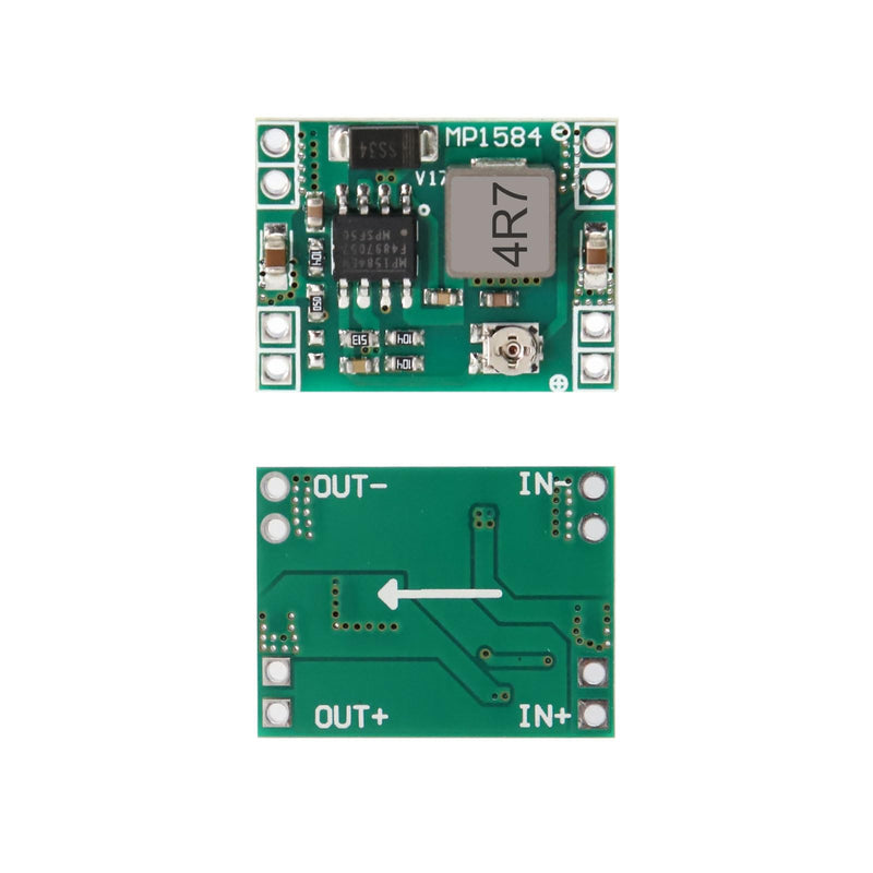 Pack of 10 Mini Step Down Converter Module, QIQIAZI DC-DC Buck Converter MP1584EN 4.5-28V to 0.8-20V DC-DC Converter Module, 24V to 12V 9V 5V 3V Step Down Adjustable Converter