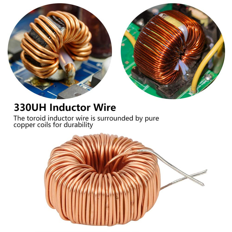 20pcs Toroid Inductor Wire Toroid Magnetic Inductor Monolayer Wire Inductance Coil for PCB Board 5026 330UH 3A