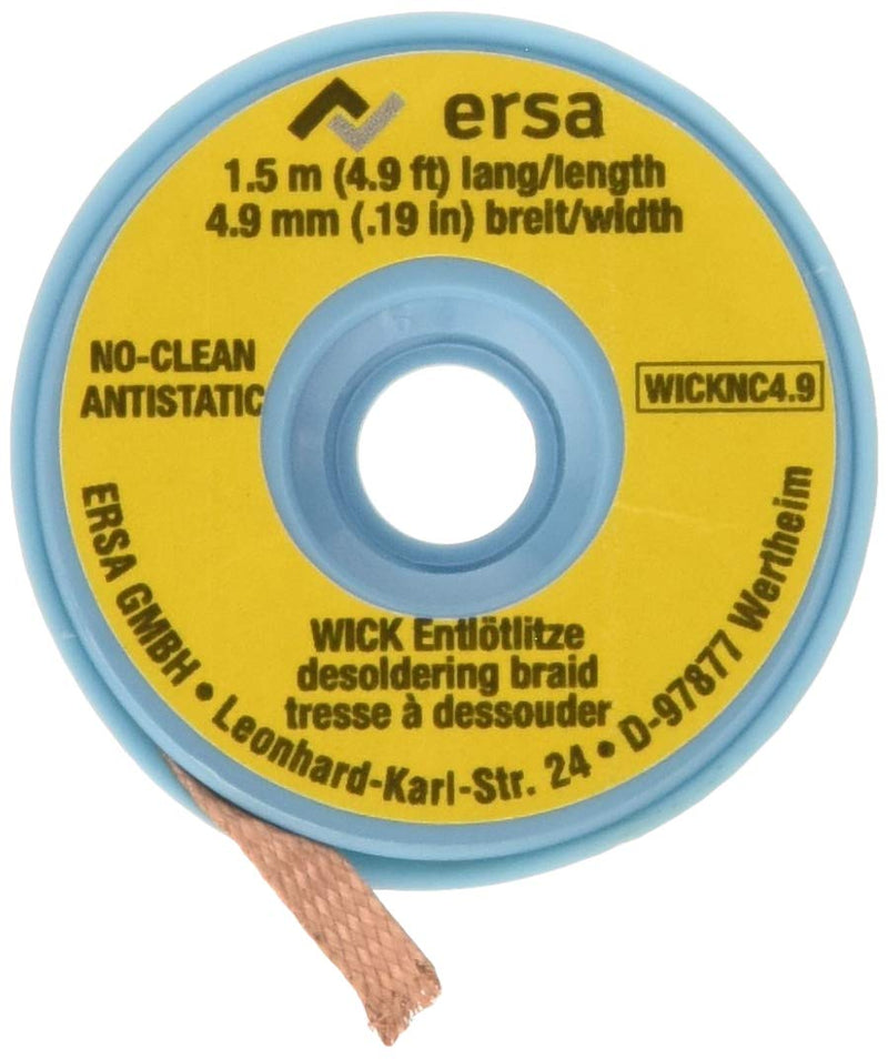 ERSA NoClean desoldering braid 4.9 mm on 1.5 m spool, WICK4.9-1.5