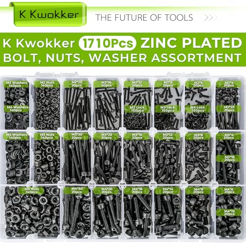M2 M3 M4 Hex Socket Screws + #8 Pocket Hole Screws 1" to 2-1/2"