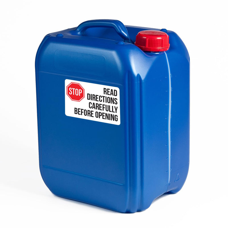 ChromaLabel 2 x 3 Inch Permanent Color-Code Rectangle, Stop Read Directions, 250 Stickers/Roll
