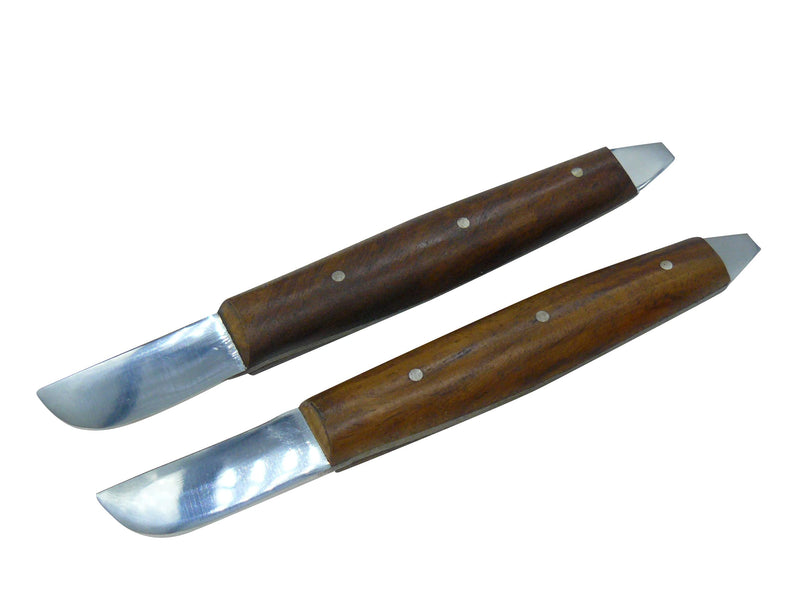 2x plaster knife with flask opener, wooden handle, 16 cm - plaster knife putty knife