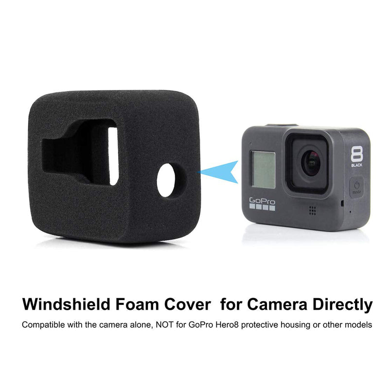2-Pack Windslayer Cover Housing Frame Case for GoPro Hero 8 Black, Reduces Wind Noise for Optimal Audio Recording Windslayer for Hero 8 Black