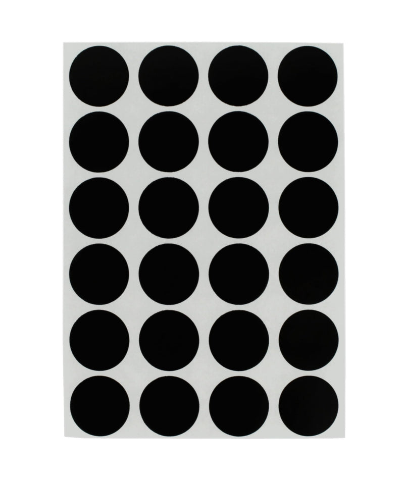 ChromaLabel 0.75 Inch Round Label Removable Color Code Dot Stickers, 1008 Pack, 24 Labels per Sheet, Black
