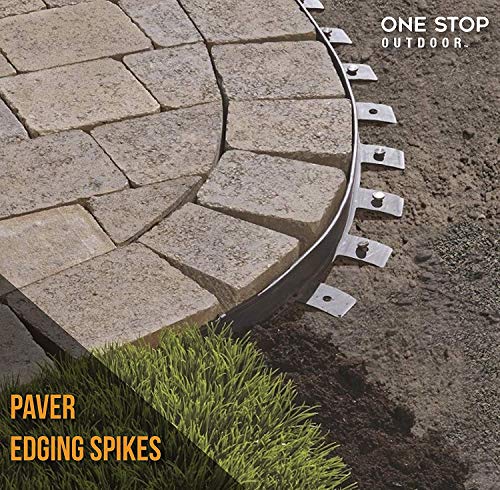 Heavy Duty (10 Count) - Round Metal Landscape & Paver Edging Anchoring Spikes, 12-Inch Length - Bright Spike Timber Nail, Tent Spike, Camping, Landscape, & More (10-Pack) 10-PACK