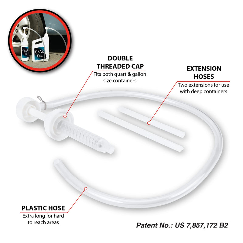 Performance Tool W1139 Quart/Gallon Fluid Pump and Hose for Vehicle Oils and Maintenance Qt. & Gal. Fluid Pump (Standard)