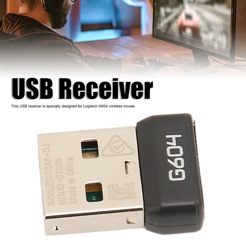 ASHATA USB Dongle Mouse Receiver Adapter for G604, 2.4G Receiver for Mouse, Stable Portable ABS Mouse Adapter for G604 Mouse