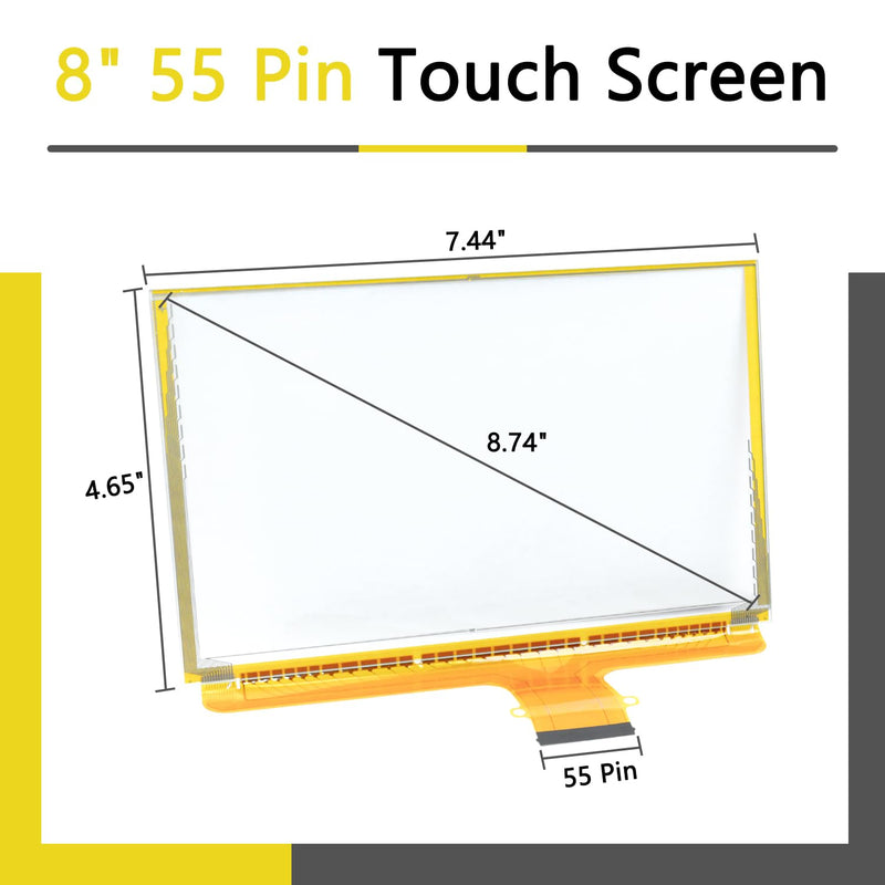 8" 55 Pin Touch Screen Glass Digitizer Compatible with 2015-2018 Suburban Tahoe Colorado Silverado Canyon Sierra MYLINK Navigation Raido DJ080PA-01A DJ080PA-01G