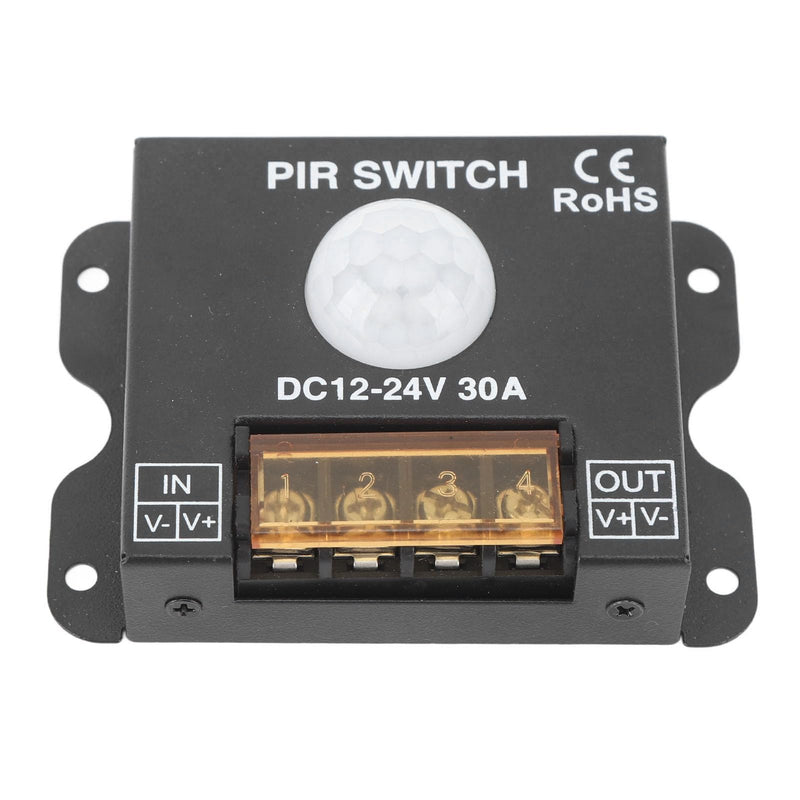 ViaGasaFamido PIR Motion Switch PIR Switch Motion Sensor 30A 12V-24V LED Infrared Sensor Controller with Automatic Switch for Motion Activated Switch