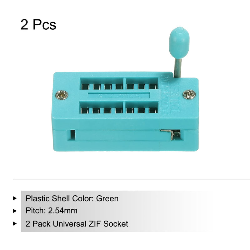 PATIKIL 2pcs. Universal IC Test ZIF Socket 14 Pin 2.54mm Pitch