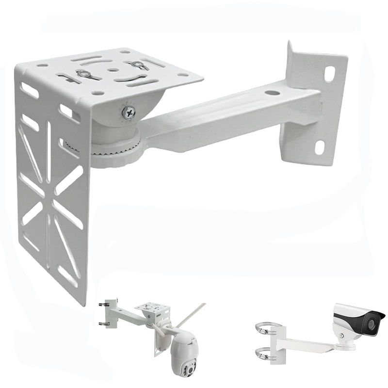 L-Shape Dome Camera Bracket, Wall Ceiling Mount for Security Dome Cameras, Wall Mount,Corner (Vertical Pole Bracket+Hoop 7.8 in ) L-Bracket + Vertical Pole bracket