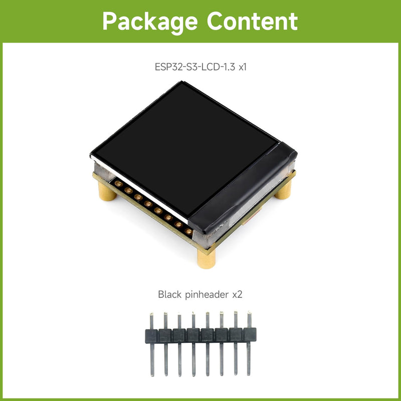 Waveshare ESP32-S3 1.3inch Display Development Board, 240x240 Pixels, ST7789V2 Driver, 6-axis IMU, 262K Colors, SPI Comm, 90° Hardware Rotation Support