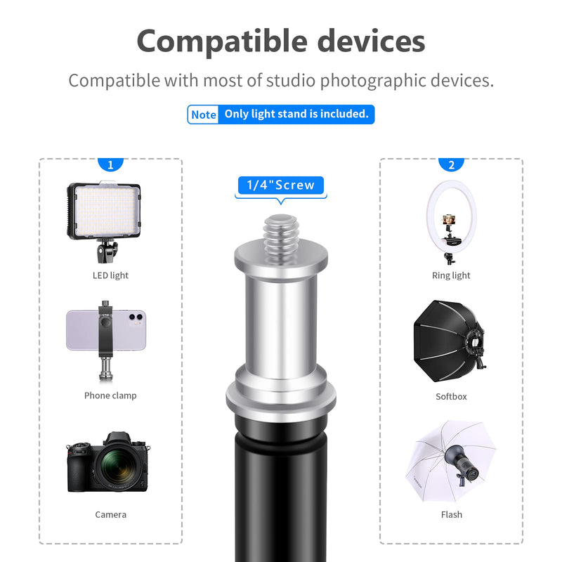 Neewer 75"/6 Feet/190CM Photography Light Stands for Relfectors, Softboxes, Lights, Umbrellas, Backgrounds Single
